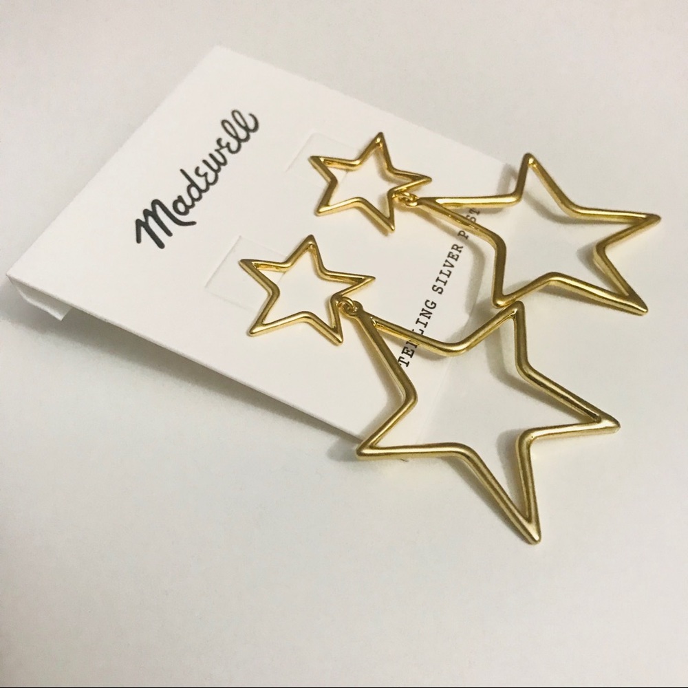 Madewell Night Star Statement Earrings NWT LAST - Picture 7 of 7